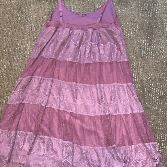 Xhiloration Burgundy A line spaghetti strapped dress - Picture 2 of 5